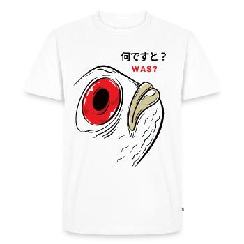 What? Fun Fish Perch Fishing Gift - Men's Premium Organic T-Shirt - white - Front - Nico (187cm)