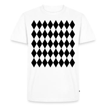 Black White Rhombus Costume For Halloween Suit - Men's Premium Organic T-Shirt - white - Front - Nico (187cm)