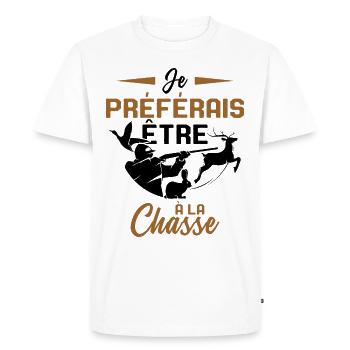 Idée Drôle De Cadeau De Chasse Pour Un Chasseur - T-shirt Premium bio Homme - blanc - Devant - Nico (187cm)