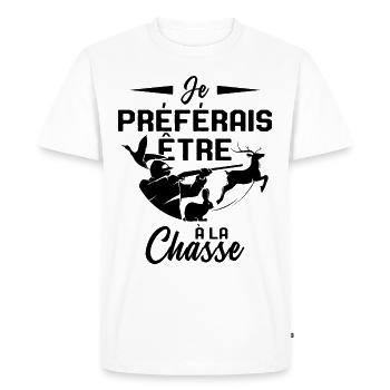 Idée Drôle De Cadeau De Chasse Pour Un Chasseur - T-shirt Premium bio Homme - blanc - Devant - Nico (187cm)