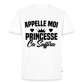 HUMOUR APPELLE MOI PRINCESSE - T-shirt Premium bio Homme - blanc - Devant - Nico (187cm)