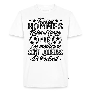 les hommes sont les meilleurs joueurs de football - T-shirt Premium bio Homme - blanc - Devant - Nico (187cm)