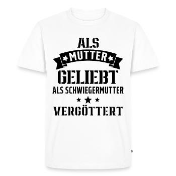 une belle mère c est comme une mère - T-shirt Premium bio Homme - blanc - Devant - Nico (187cm)