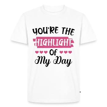 You are the highlight of my daily life Valentine's Day - Men's Premium Organic T-Shirt - white - Front - Nico (187cm)