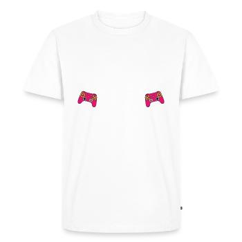 Super Maman Gameuse Humour Gamer Cadeau - T-shirt Premium bio Homme - blanc - Devant - Nico (187cm)