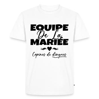 Equipe de la mariée copines de dingues - T-shirt Premium bio Homme - blanc - Devant - Nico (187cm)