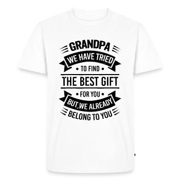Grandpa we tried to find you the best gift - Men's Premium Organic T-Shirt - white - Front - Nico (187cm)