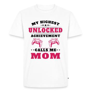 Mon plus haut accomplissement m'appelle maman - T-shirt Premium bio Homme - blanc - Devant - Nico (187cm)
