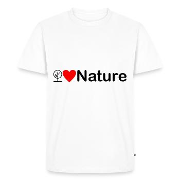 Nature J’aime la nature - T-shirt Premium bio Homme - blanc - Devant - Nico (187cm)