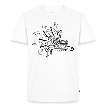 Quetzalcoatl Aztec Maya Feathered Snake - Men's Premium Organic T-Shirt - white - Front - Nico (187cm)