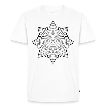 Aztec Sunstone Aztec Sun Symbol M - Men's Premium Organic T-Shirt - white - Front - Nico (187cm)
