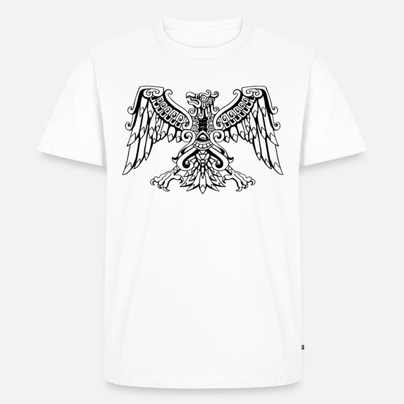 Aztec Eagle Mexican Eagle Maya - Men's Premium Organic T-Shirt - white