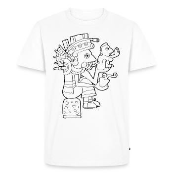 Mictlantecuhtli God of Death Aztecs God Maya I - Men's Premium Organic T-Shirt - white - Front - Nico (187cm)