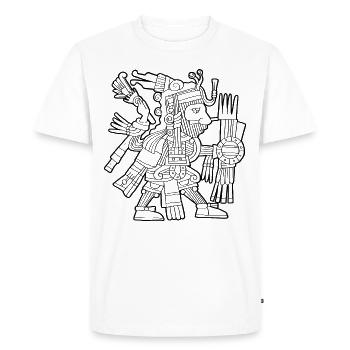 Mixcoatl Aztèque Dieu Nuage Serpent Maya Inka Tolt - T-shirt Premium bio Homme - blanc - Devant - Nico (187cm)