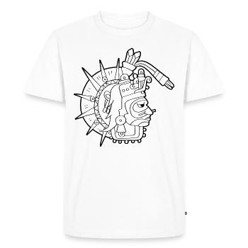 Tonatiuh Aztèque Dieu Soleil Dieu Maya Inca Toltèques - T-shirt Premium bio Homme - blanc - Devant - Nico (187cm)