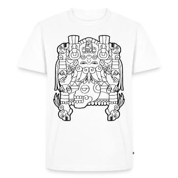 Tlaltecuhtli Aztec Goddess Mesoamerican - Men's Premium Organic T-Shirt - white - Front - Nico (187cm)