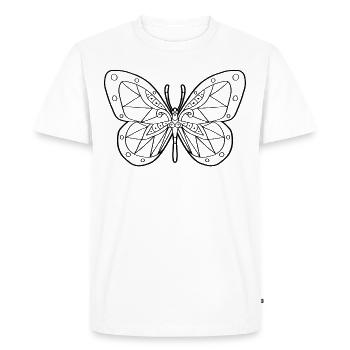 Aztec Butterfly Maya Inca Toltecs - Men's Premium Organic T-Shirt - white - Front - Nico (187cm)