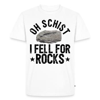 Funny geologist on a stone hunt - Men's Premium Organic T-Shirt - white - Front - Nico (187cm)