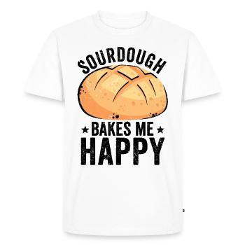 Drôle de boulanger - T-shirt Premium bio Homme - blanc - Devant - Nico (187cm)