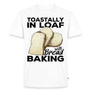 Funny bread baker - Men's Premium Organic T-Shirt - white - Front - Nico (187cm)