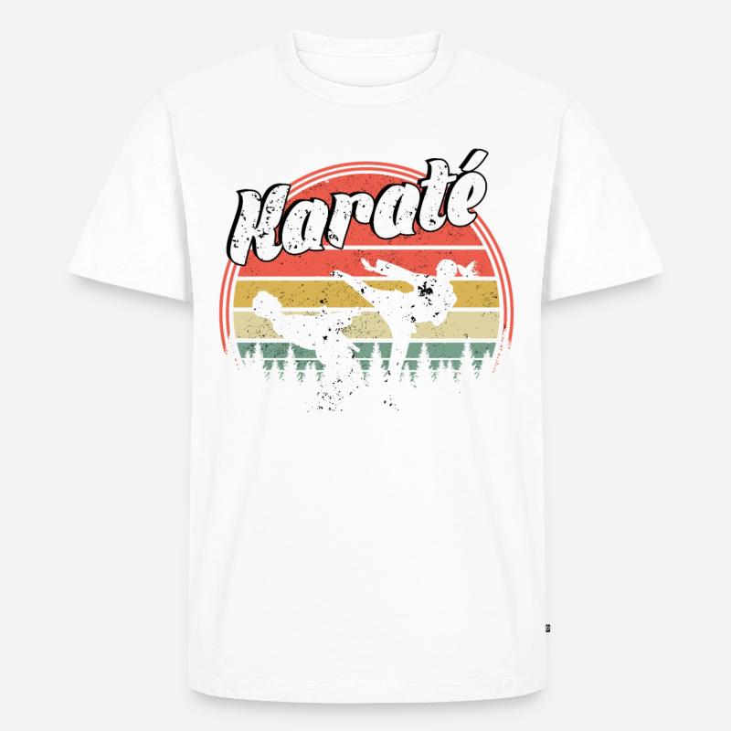 Karate - Männer Premium Bio T-Shirt - Weiß