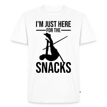 Saut à la perche amusant Saut à la perche - T-shirt Premium bio Homme - blanc - Devant - Nico (187cm)