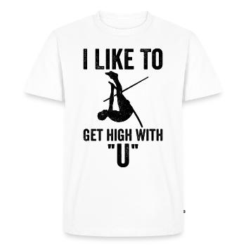 Saut à la perche amusant Saut à la perche - T-shirt Premium bio Homme - blanc - Devant - Nico (187cm)
