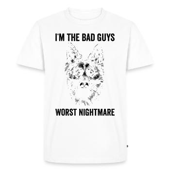 Polizeibeamter Polizeihund - Männer Premium Bio T-Shirt - Weiß - Vorne - Nico (187cm)