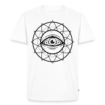 Bohemian Aesthetic Weirdcore Eyes - T-shirt Premium bio Homme - blanc - Devant - Nico (187cm)