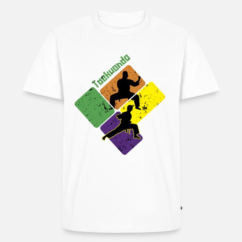 Karate - Männer Premium Bio T-Shirt - Weiß