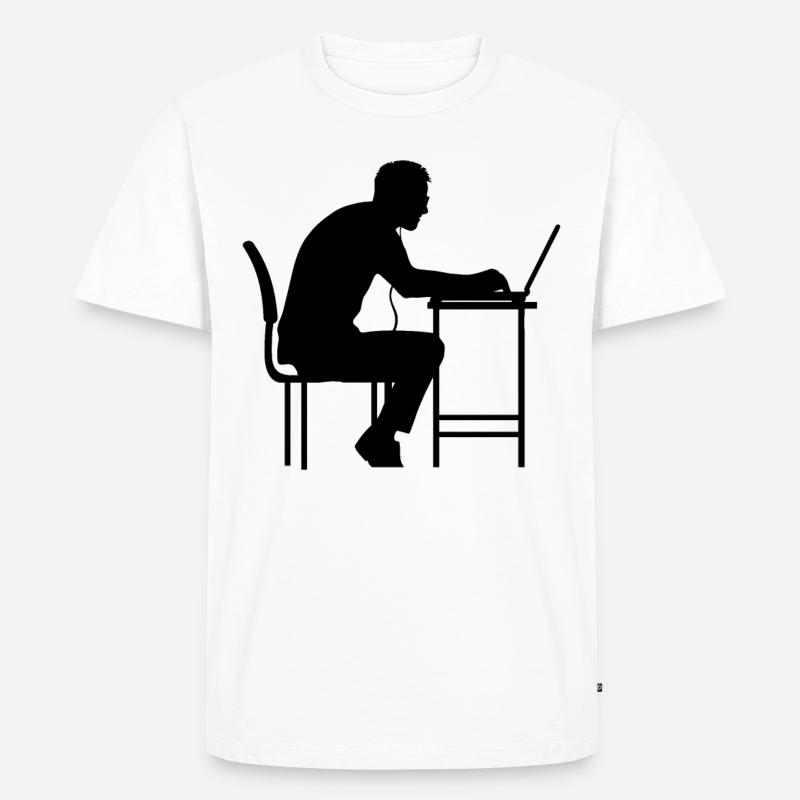 Hacker Hacking Hack - Männer Premium Bio T-Shirt - Weiß