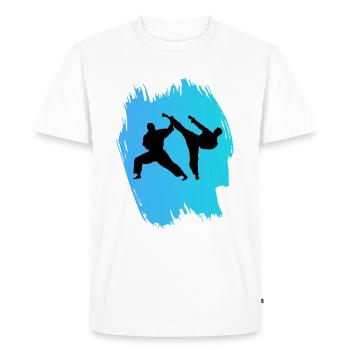 Karaté - T-shirt Premium bio Homme - blanc - Devant - Nico (187cm)