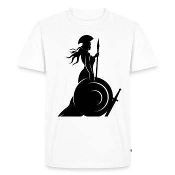 Minerve Déesse grecque Déesse de la Sagesse - T-shirt Premium bio Homme - blanc - Devant - Nico (187cm)