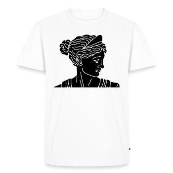 Aphrodite Déesse de l’Amour Beauté Grec Ancien - T-shirt Premium bio Homme - blanc - Devant - Nico (187cm)