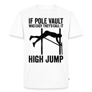 Fun Perle Vault Saut à la perche Saut à la perche - T-shirt Premium bio Homme - blanc - Devant - Nico (187cm)