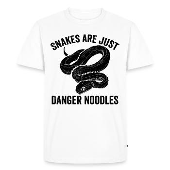 Les serpents drôles ne sont que des nouilles dangereuses - T-shirt Premium bio Homme - blanc - Devant - Nico (187cm)