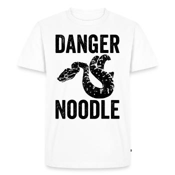 Drôle de nouille de danger serpent - T-shirt Premium bio Homme - blanc - Devant - Nico (187cm)