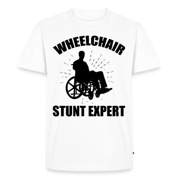 Drôle de lésion de la moelle épinière Coupe transversale du fauteuil roulant - T-shirt Premium bio Homme - blanc - Devant - Nico (187cm)