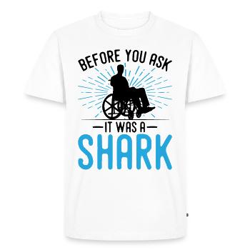 Funny Spinal Cord Injury Wheelchair Cross-Section - Men's Premium Organic T-Shirt - white - Front - Nico (187cm)