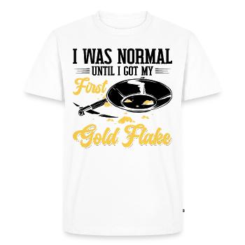 Funny Gold Panners Gold Seekers Gold Diggers Excavators - Men's Premium Organic T-Shirt - white - Front - Nico (187cm)