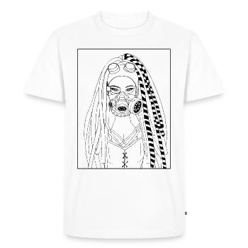 Cyber Esthétique Anime Girl Cyber Goth - T-shirt Premium bio Homme - blanc - Devant - Nico (187cm)