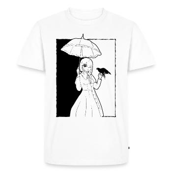 Finnish Goth Aesthetic Gothic Anime Girl Goth - Men's Premium Organic T-Shirt - white - Front - Nico (187cm)