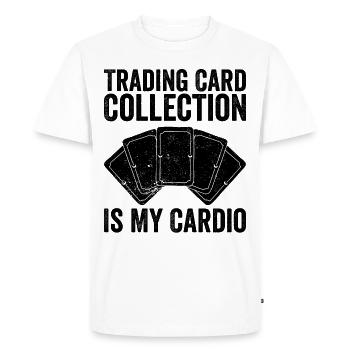 Funny Trading Card Game TCG - Men's Premium Organic T-Shirt - white - Front - Nico (187cm)