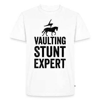 Voltige amusante sur le cheval - T-shirt Premium bio Homme - blanc - Devant - Nico (187cm)