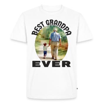 Meilleur grand-père de tous les temps - T-shirt Premium bio Homme - blanc - Devant - Nico (187cm)