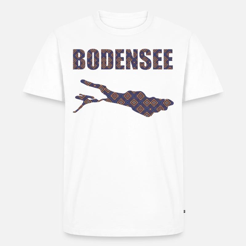 Bodensee Design - Männer Premium Bio T-Shirt - Weiß