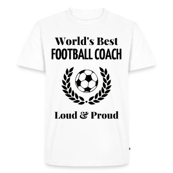 Meilleur entraîneur de football du monde - T-shirt Premium bio Homme - blanc - Devant - Nico (187cm)