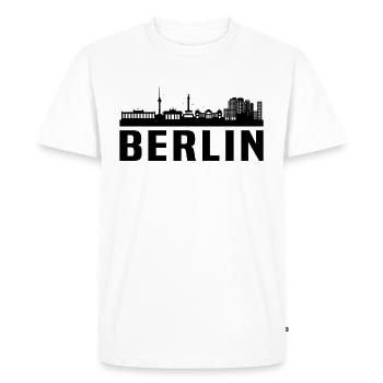 Berlin skyline berlin - T-shirt Premium bio Homme - blanc - Devant - Nico (187cm)
