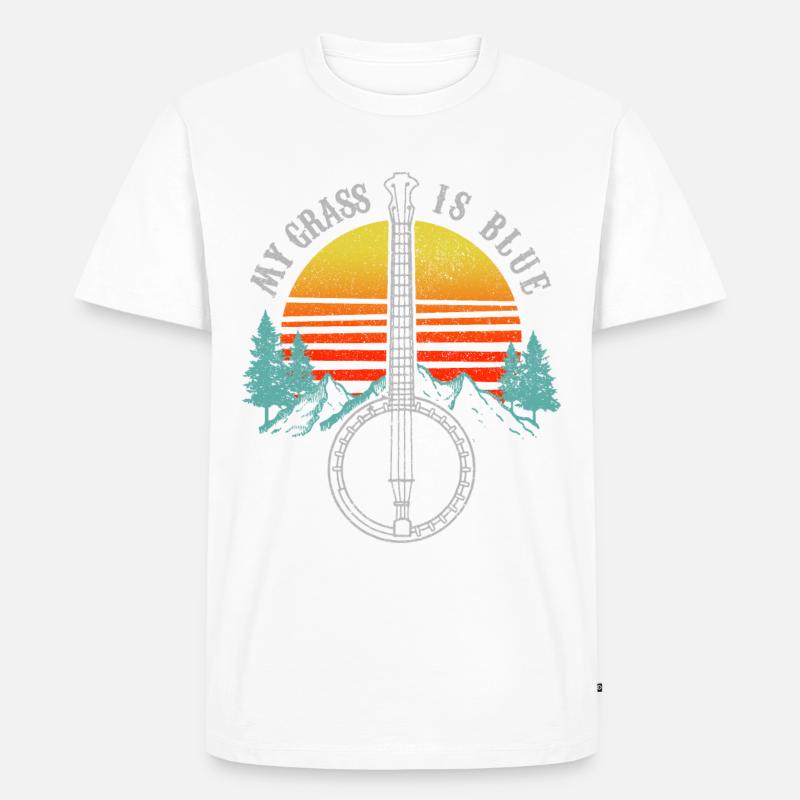 Bluegrass - Männer Premium Bio T-Shirt - Weiß