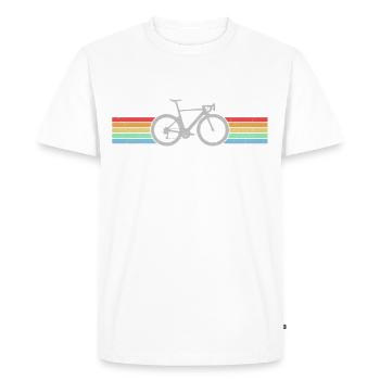 Vintage Bike - Bicycle Road Bike Fixie Gift - Men's Premium Organic T-Shirt - white - Front - Nico (187cm)